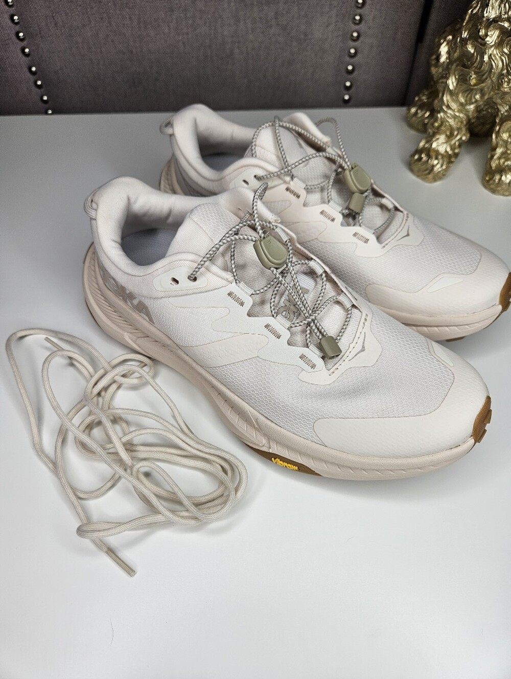 Hoka Transport Trail Shoe Almond Birch Cream